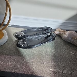 Tory Burch Patent Black Ballet Flats